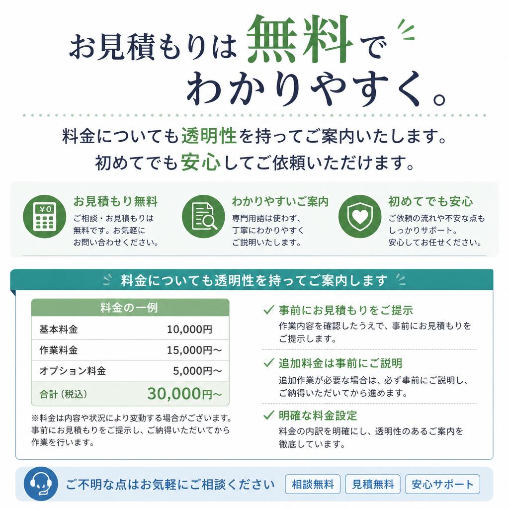 明確な料金体系