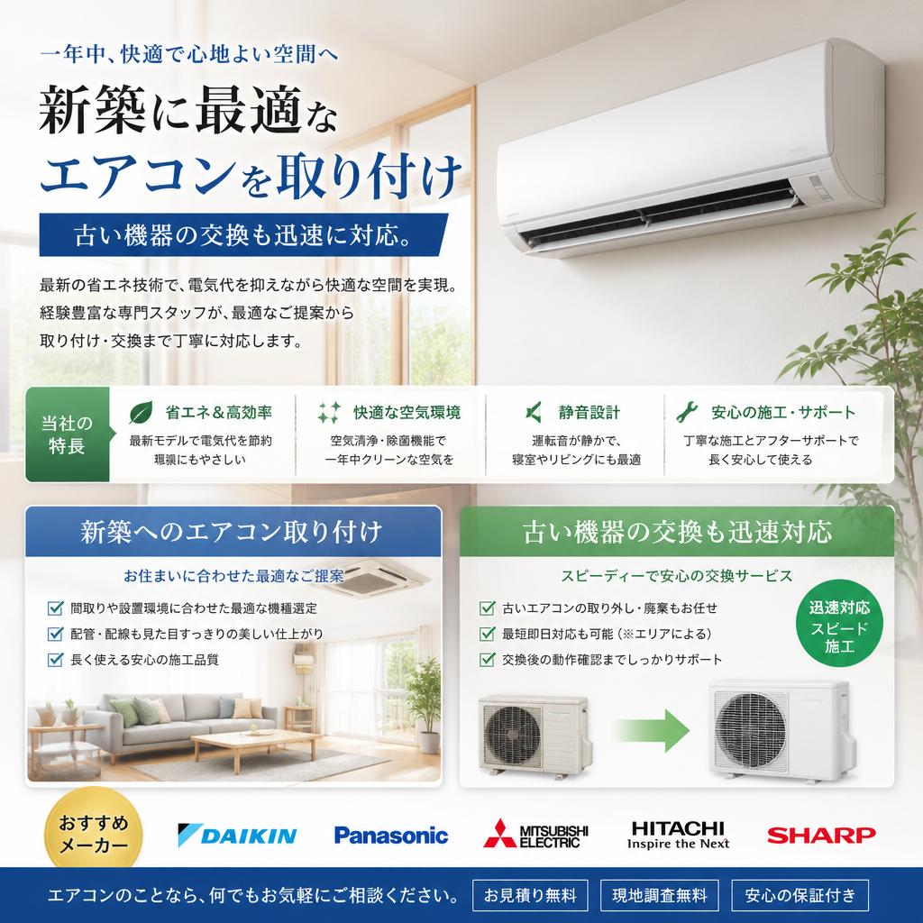 エアコンの取り付け・交換サービス