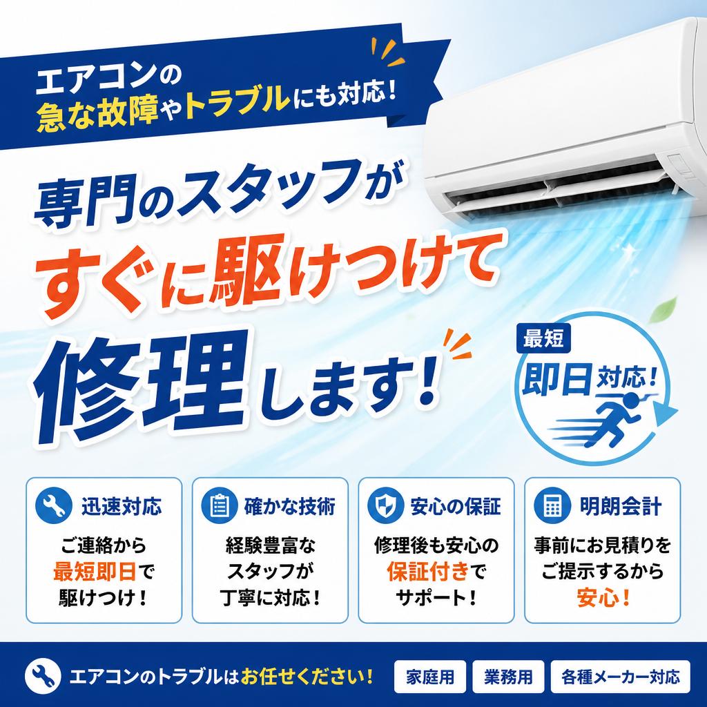 トラブル時の迅速な修理サービス