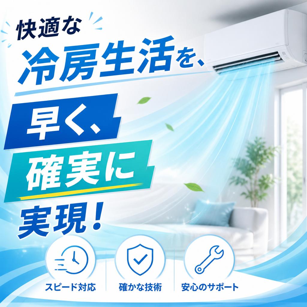 快適な冷房生活を、早く、確実に実現！